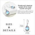 wholesale Sterling Silver Moonstone Mermaid Hoop Earrings – Hypoallergenic Dainty Dangle Jewelry Gift for Women Men-0-2
