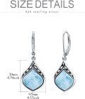 wholesale Sterling Silver Natural Gemstone Vintage Irish Celtic Teardrop Dangle Earrings-0-5