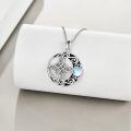 wholesale 925 Sterling Silver Moonstone Celtic Knot Triquetra Pendant Necklace-0-3