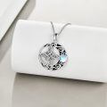 wholesale 925 Sterling Silver Celtic Moon Pendant Necklace Wholesale With Moonstone-0-3