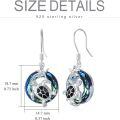 wholesale Sterling Silver Crystal Sea Turtle Dangle Earrings for Women Valentine s Day Gifts-0-4