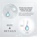 wholesale 925 Sterling Silver Teardrop Moonstone & Cubic Zirconia Leverback Earrings-0-5