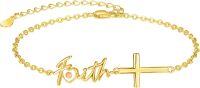 wholesale Gold 925 Sterling Silver Mustard Seed Faith Bracelet with Christian Cross and Heart Charm for Women-Gold Faith Mustard Seed