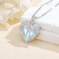 wholesale 925 Sterling Silver Moonstone RN Nurse Heart Necklace for Women, Graduation Gifts, Mother's Day, Valentine's Day, Nurses Day-0-1