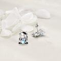 wholesale 925 Sterling Silver Moonstone Fox Stud Earrings-0-1