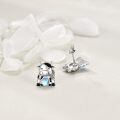 wholesale 925 Sterling Silver Moonstone Fox Stud Earrings-0-1