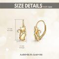 wholesale 925 Sterling Silver Cat Bowtie Cz White Gold Plated Hoop Earrings For Women-0-5