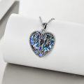wholesale 925 Sterling Silver Abalone Shell Celtic Knot Tree of Life Skeletons Pendant Necklace-0-2