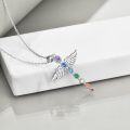 wholesale 925 Sterling Silver Chakra Healing Crystal Angel Tree of Life Lotus Dragonfly Pendant Necklaces Gifts for Women-0-4