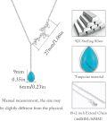 wholesale 925 Sterling Silver Turquoise Branch Lariat Necklace s for Women-0-4
