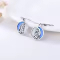 TOUPOP Sterling Silver Opal Dangle Drop Hook Earrings For Women-0-3