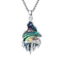 wholesale 925 Sterling Silver Abalone Shell Mountain Charm Necklace for Hikers and Nature Lovers-Modern
