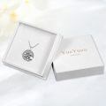 wholesale 925 Sterling Silver Skull Gear Clock Pendant Necklace-0-4