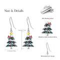 wholesale 925 Sterling Silver Christmas Tree Dangle Earrings-0-21