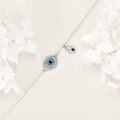 wholesale 925 Sterling Silver Blue Evil Eye Hamsa Hand Charm Bracelet Protection s for Women-0-3