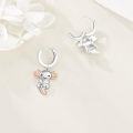 wholesale 925 Sterling Silver Axolotl Angel Wings Huggie Hoop Earrings for Women Girls Gift 925 Jewelry Set-0-2