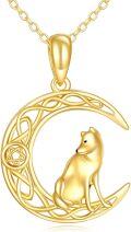 wholesale 14K Gold Koala Bear Family Circle Pendant Necklaces for Women Girls Mothers Day Gifts Jewelry 20 Chain Length-0-0