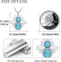 wholesale 925 Sterling Silver Turquoise Bee Pendant Necklace Bee Jewelry Gift for Women-0-3