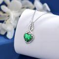 wholesale Infinity Birthstone Necklace 925 Sterling Silver Heart Love Infinity Pendant Fine Jewelry Birthday Christmas Gifts For Women Girlfriend Wife -0-3
