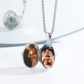 wholesale 925 Sterling Silver Skull Photo Locket Necklace Romantic Couple Pendant-0-1