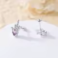 TOUPOP Sterling Silver Skull Hand Stud Skeleton Earrings Gothic Jewelry-0-3