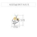 wholesale 925 Sterling Silver Sunflower & Bee Infinity Love Necklace for Women-0-3