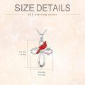 wholesale TOUPOP Cardinal Necklace For Women 925 Sterling Silver Red Cardinal Pendant Necklace Sympathy Memorial Jewelry Christmas Gifts For Women Mom Her -0-3