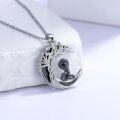 wholesale 925 Sterling Silver Crescent Moon with Cobra Pendant Necklace-0-1