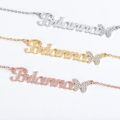 TOUPOP 14K Gold Name Necklace, Custom Personalized Jewelry Gift-0-3