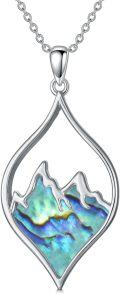 wholesale Sterling Silver White Blue Opal Necklace for Nature Lovers-0-0