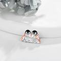 wholesale 925 Sterling Silver Penguin Book Reading Brooch Pins for Women Girls Gifts Christmas Jewelry-0-2