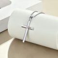 wholesale 925 Sterling Silver Cross Necklace Faith Hope Love Engraved-0-4
