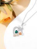 wholesale Sterling Silver with Birthstone Bachelor Cap Pendant Graduation Necklace-0-2