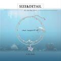 wholesale 925 Sterling Silver Turtle Anklet with Blue Opal and Wave Charm for Women-0-5