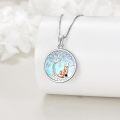 wholesale 925 Sterling Silver Tree of Life with Fox and Moonstone Pendant & Chain Set-0-2