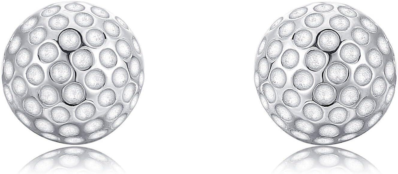 Sterling Silver Pineapple Golf Hammerhead Shark YinYang Mallard Duck Beard Dragon Stud Earrings-0-1