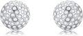wholesale 925 Sterling Silver Golf Ball Stud Earrings-0-0