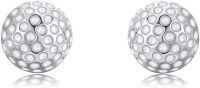 wholesale 925 Sterling Silver Golf Ball Stud Earrings-Golf