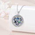 wholesale 925 Sterling Silver Abalone Shell Celtic Knot Trinity Pendant Necklace for Women and Men-0-3