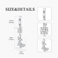 wholesale 925 Sterling Silver Hypoallergenic Butterfly Dangle Clicker Navel Ring Belly Piercing Jewelry Gift-0-4