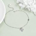 wholesale 925 Sterling Silver Cactus Charm Anklet with Daisy Pendant for Women Girls-0-2