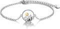 wholesale 925 Sterling Silver Abalone Shell Mountain Charm Bracelet for Skiing and Hiking Enthusiasts-0-0