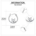 wholesale 925 Sterling Silver Cute Dog Hoop Earrings for Women Girls Gift-0-2