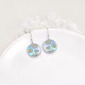 wholesale 925 Sterling Silver Daisy Earrings With Abalone Shell-0-8