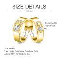 TOUPOP 10k 14k 18k Gold Moissanite Engagement Wedding Ring Set for Couples-0-4
