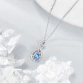 wholesale 925 Sterling Silver Blue Topaz Starfish & Sea Turtle Pendant Necklace for Women-0-4