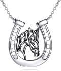 wholesale Silver Horseshoe & Celtic Knot Good Luck Pendant Necklaces 925 Sterling Silver s for Women-0-0