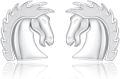 wholesale 925 Sterling Silver Hypoallergenic Tiny Horse Head Stud Earrings-0-0