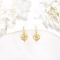 wholesale 14K Gold 1CT Lab Diamond Heart Earrings for Women, Hypoallergenic Dainty Studs for Party Daily Work Gifts-0-4