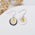 wholesale 925 Sterling Silver Sun and Moon Drop Earrings with Opalite Stone-0-1